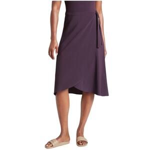 Athleta Grace Wrap Skirt in Deep Crocus Violet Balletcare Midi Skirt Size Small